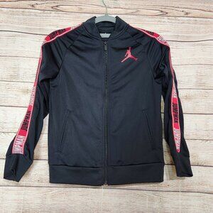 Nike Air Jordan Full Zip Jumpman Athletic Jacket Black Red Youth M 10-12 yrs